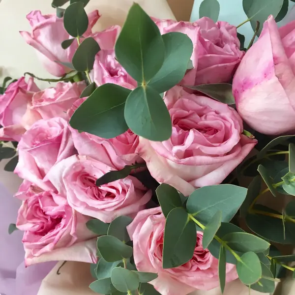 Букет пионовидных роз Pink O’hara