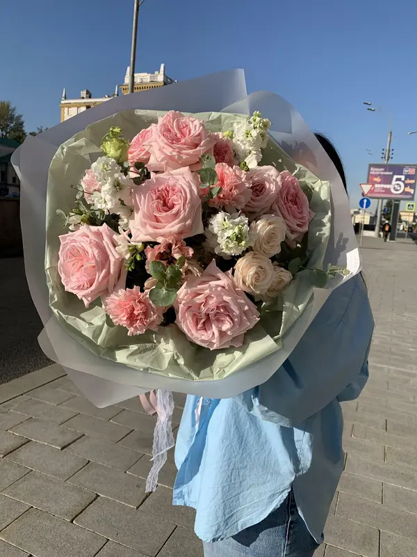 Авторский букет "Розовое облако"