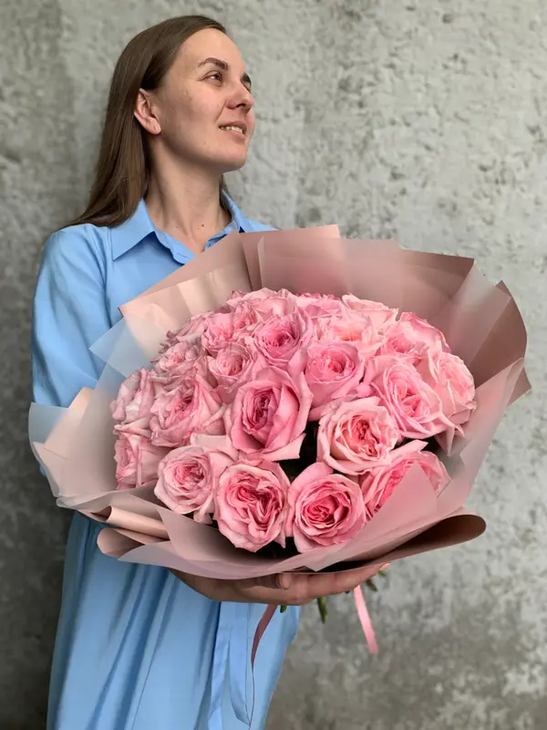 Букет пионовидных роз Pink O’hara